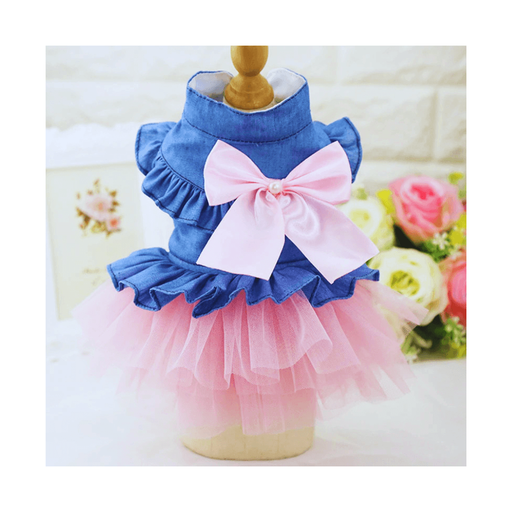 Pet Denim Skirt Dress for Party, Eid, and Birthday