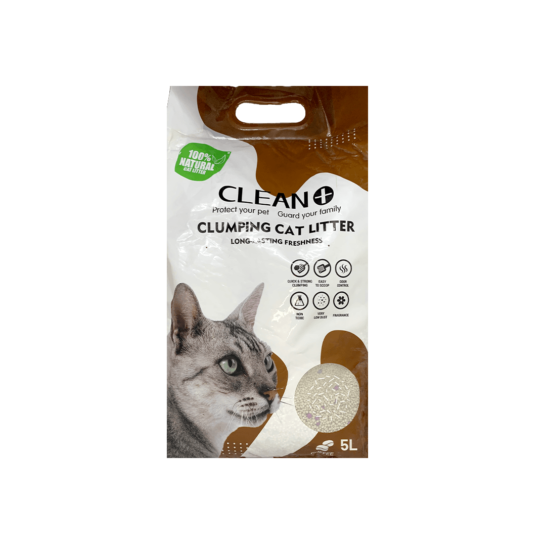 Clean Plus Clumping Cat Litter Coffee 5L
