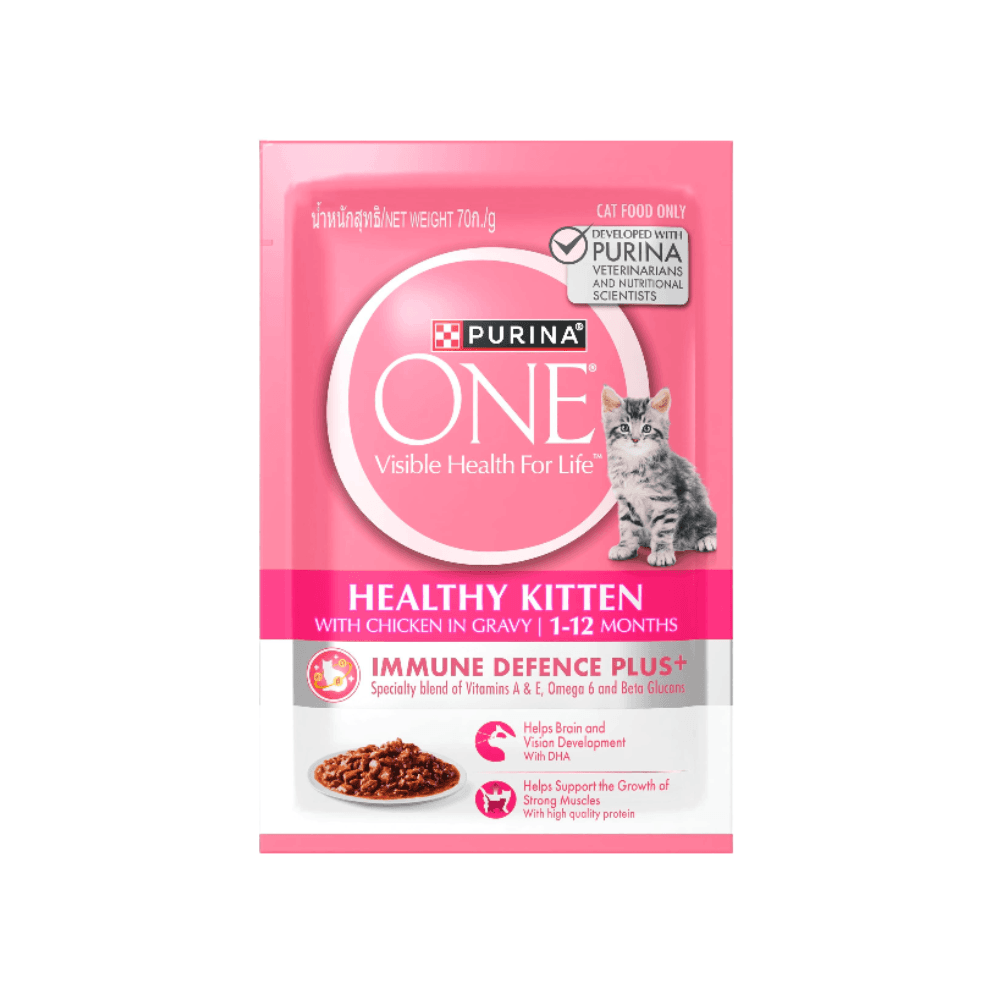 Purina One Pouch Healthy Kitten with Chicken in Gravy 85gm