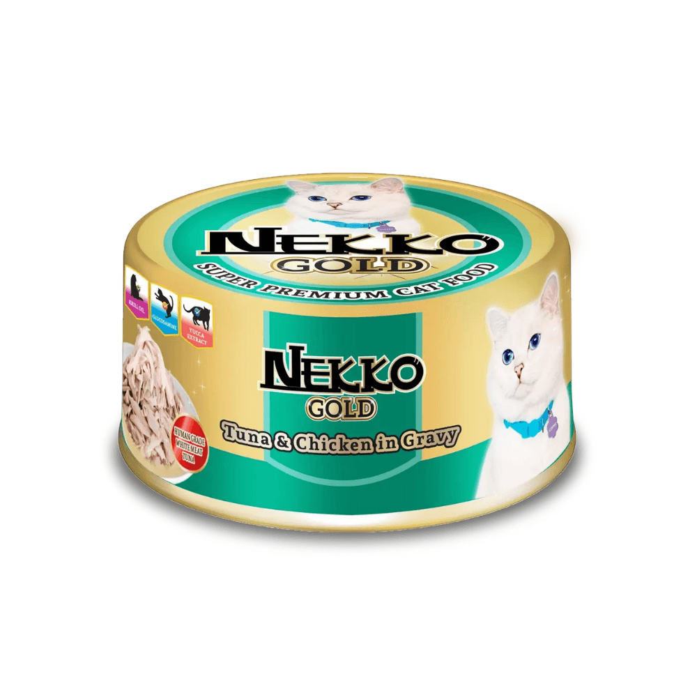 Nekko Gold Canned Tuna & Chicken in Gravy 85g