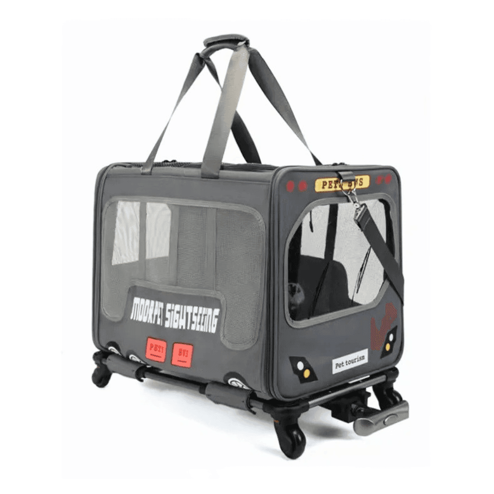 Moorpet Sightseeing Pet Bus Portable Large Capacity Trolley Bag for Cat & Puppy