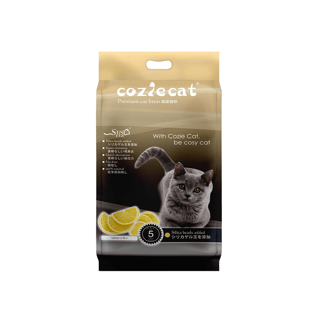 Coziecat Premium Clumping Cat Litter Lemon 5L