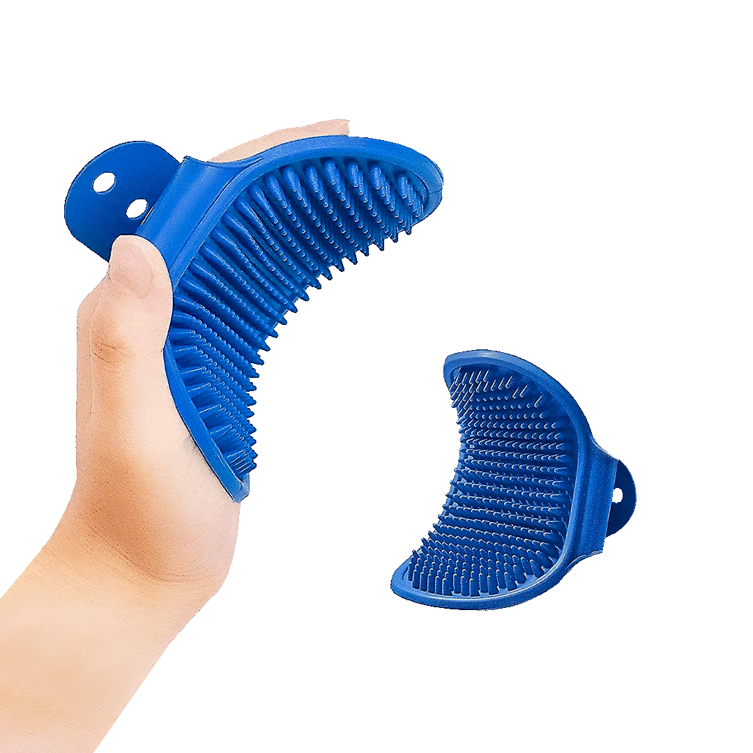 Pet Grooming Rubber Hand Brush for Long and Short Hair