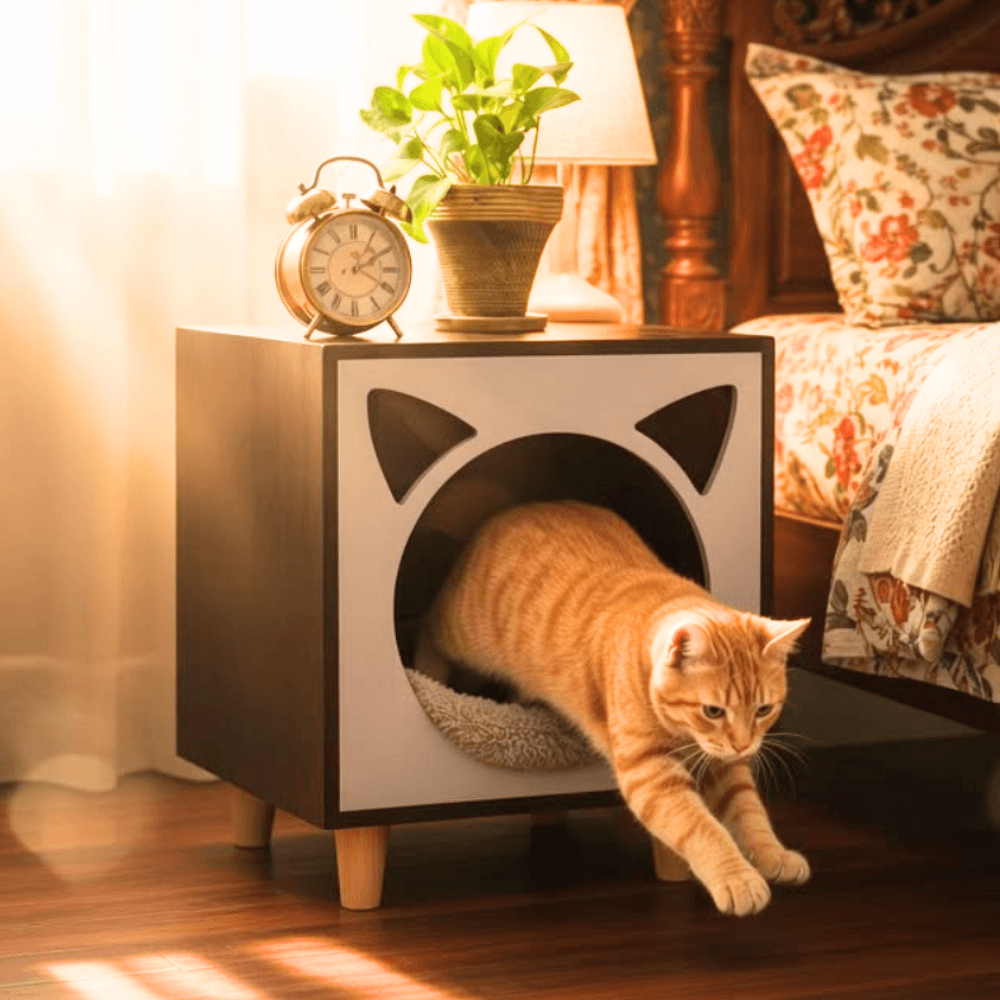 The Imperial Cube Wooden Cat House