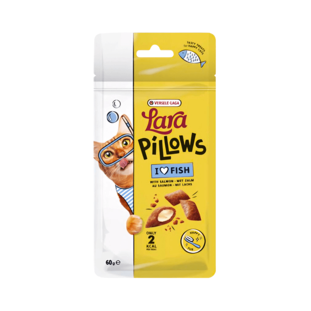 Lara Dry Cat Treat Pillows with Fish Happy Fur 60gm