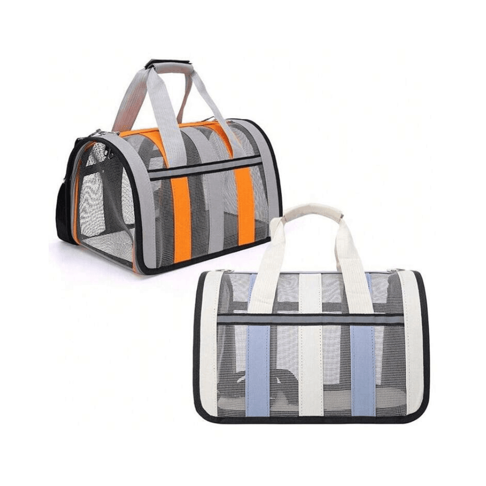 Portable Soft-Sided Breathable Mesh Cat Travel Bag Cat Carrier Handbag