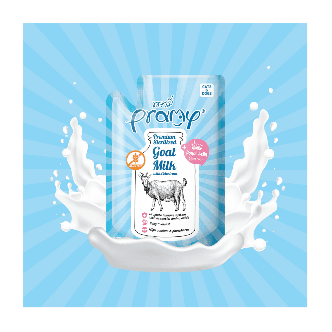 Pramy Premium Liquid Goat Milk with Colostrum & Royal Jelly for Cats & Dogs 60g