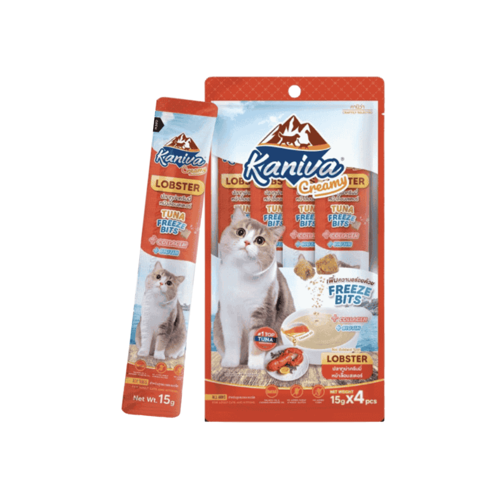 Kaniva Creamy Treat Tuna Topping Lobster + Tuna Freeze Bits 15g*4