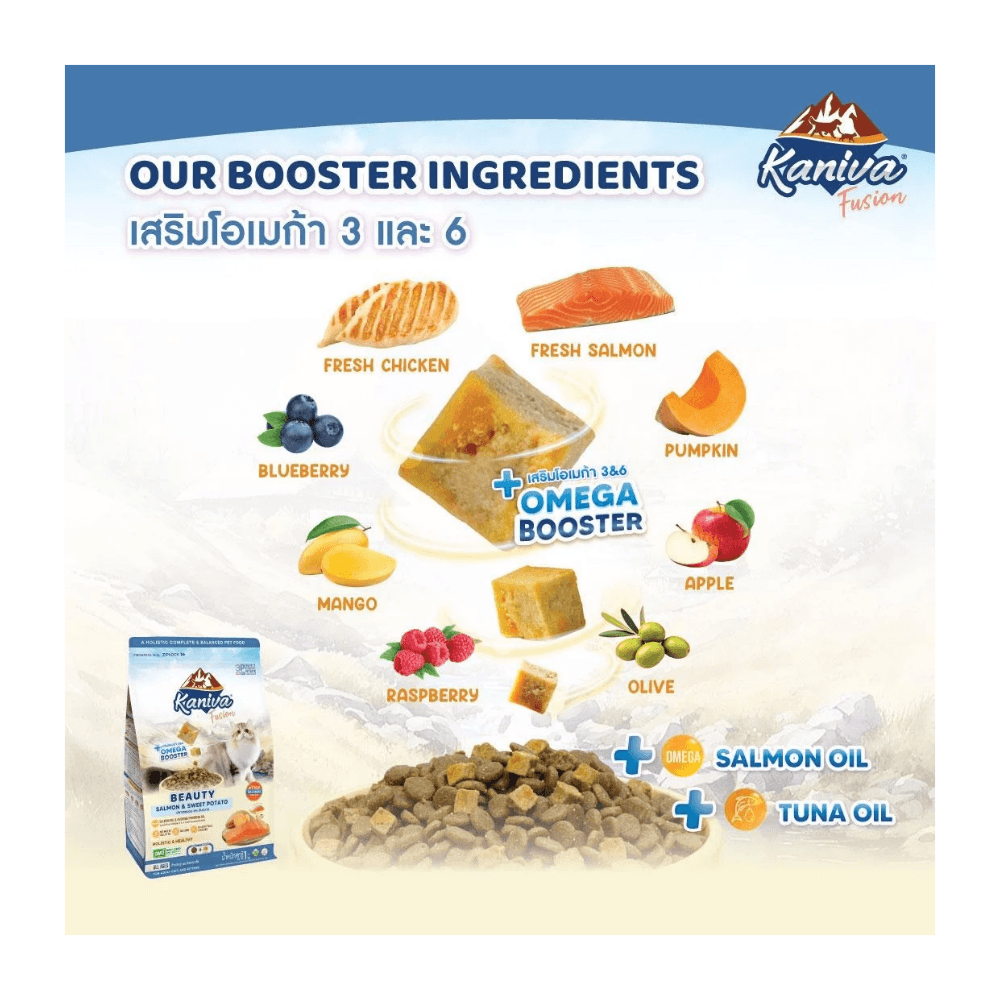 Kaniva Fusion Beauty SKIN & COAT Cat Food Salmon & Sweet Potato 500g