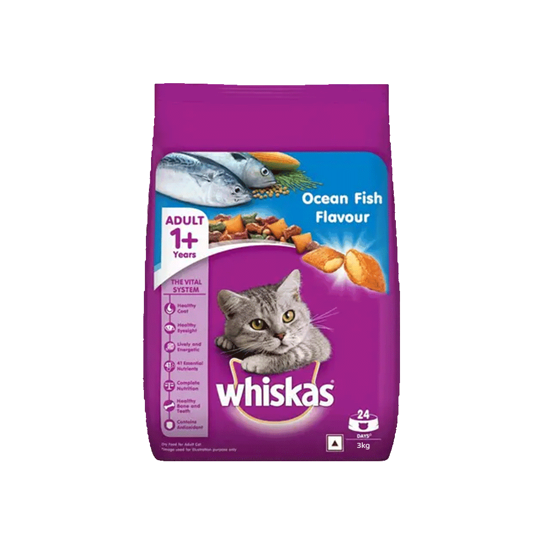 Whiskas Adult Cat Food Ocean Fish 3kg