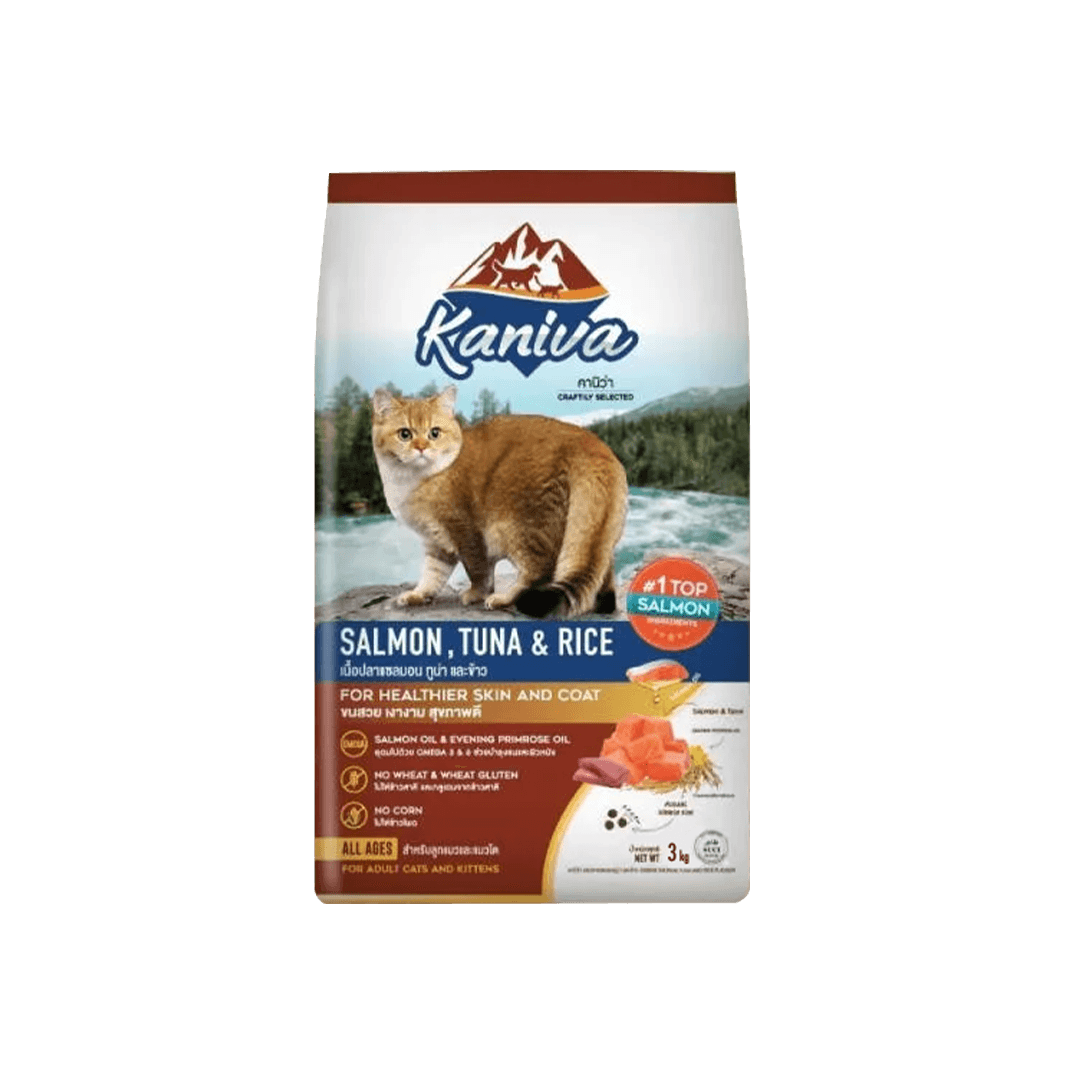 Kaniva Salmon, Tuna & Rice Cat Food 3kg for All Ages
