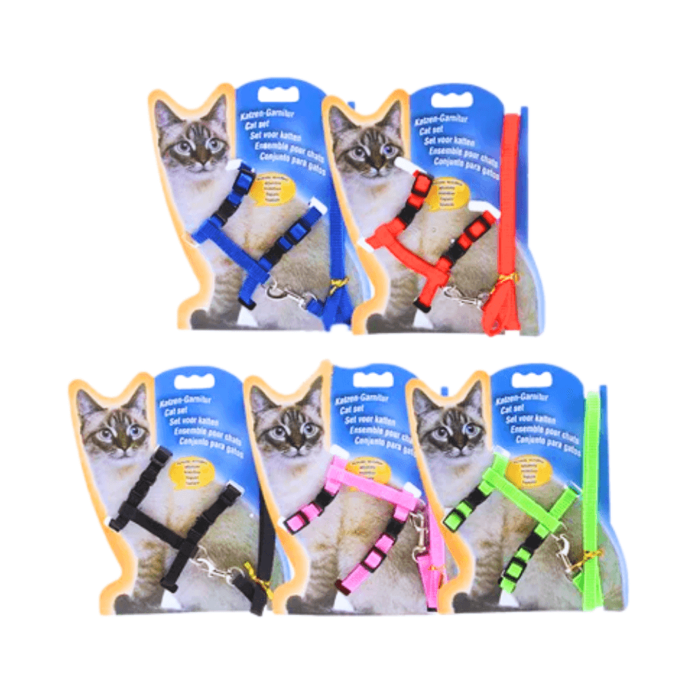 Adjustable Nylon Cat Harness & Leash Set