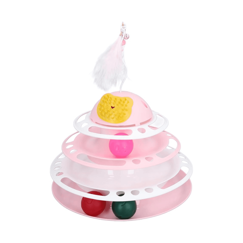Exclusive Playful Cat Tower Toy with Feather