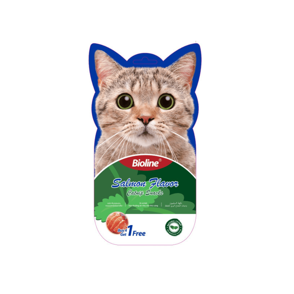 Bioline Catnip Snacks Cat Treat Salmon Flavour 15g*5