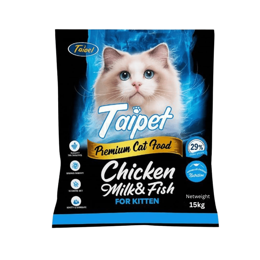 Taipet Premium Kitten Cat Food Chicken, Milk & Fish 15kg