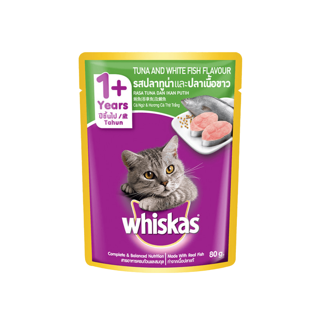 Whiskas Pouch Tuna & White Fish 80g