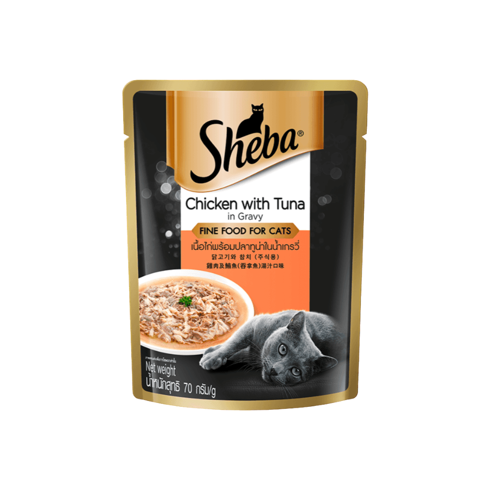 Sheba Pouch Adult Chicken with Tuna in Gravy 70g