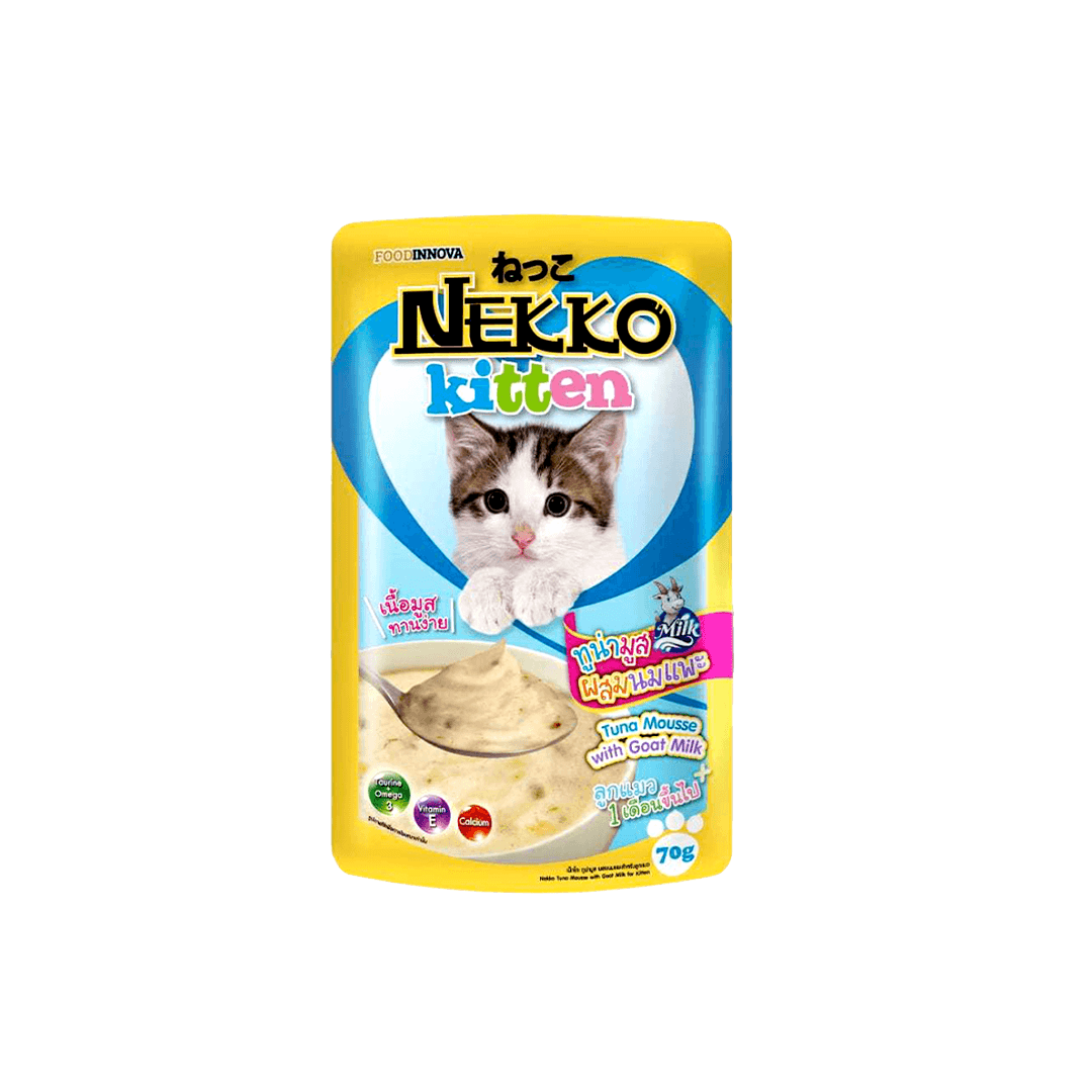 Nekko Kitten Pouch Tuna Mousse with Goat Milk 70g