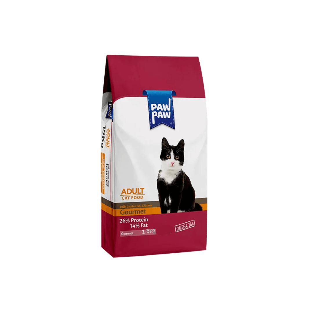 Paw Paw Adult Dry Cat Food Gourmet 1.5kg