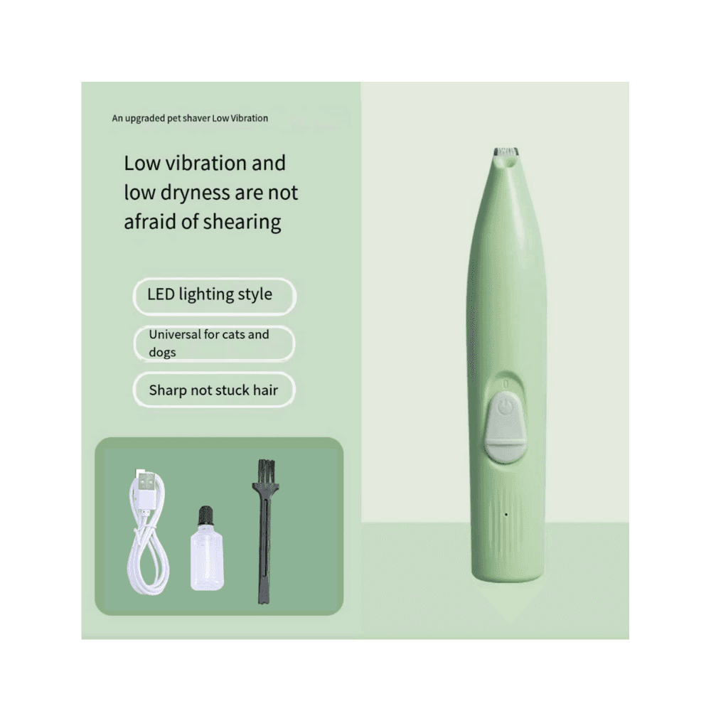 Rechargeable Cat & Dog Grooming Paw Trimmer for Pedicure, Nose, Ear, and Eye Fur Remover