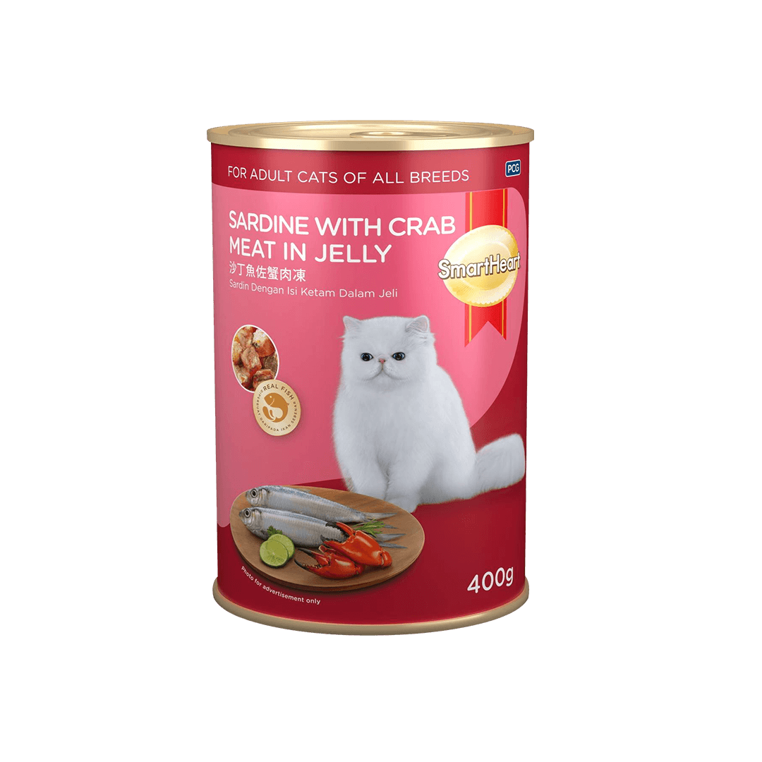 Smartheart Adult Canned Food Sardine with Crab Stick in Jelly 400g