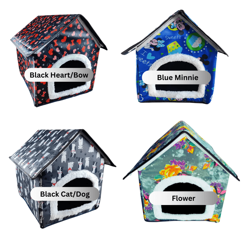 Medium Foldable Soft Square Shape Pet Cat House