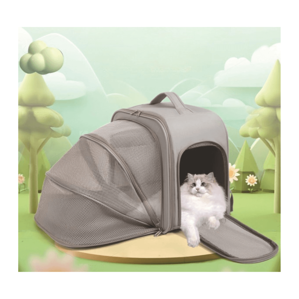 Moorpet Breathable Mesh Expandable Cat Carrier Backpack