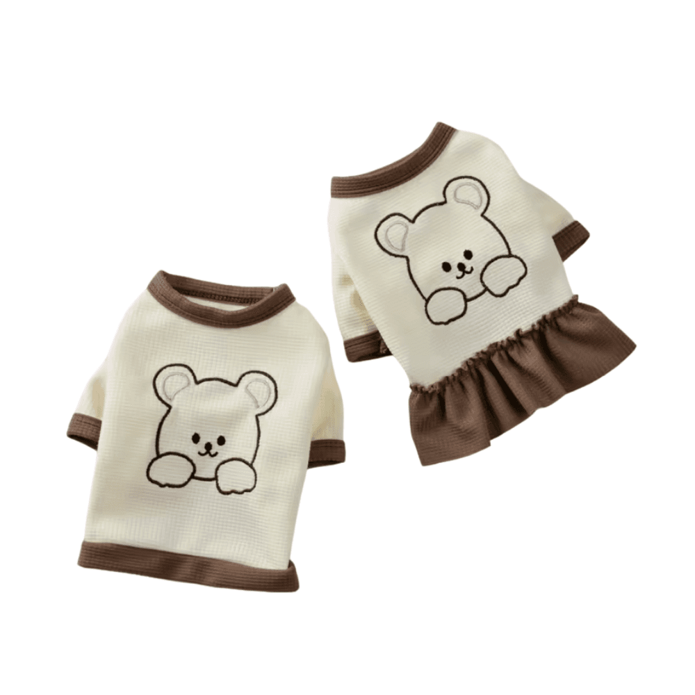 Sophisticated Cartoon Wool Pet Dress Frock T-shirt