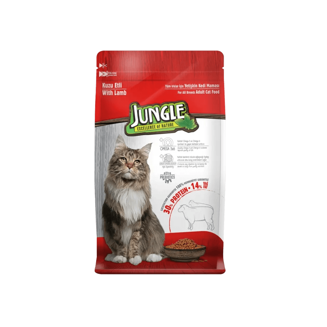 Jungle Adult Dry Cat Food Lamb 500gm Jungle Adult Dry Cat Food Lamb 500gm